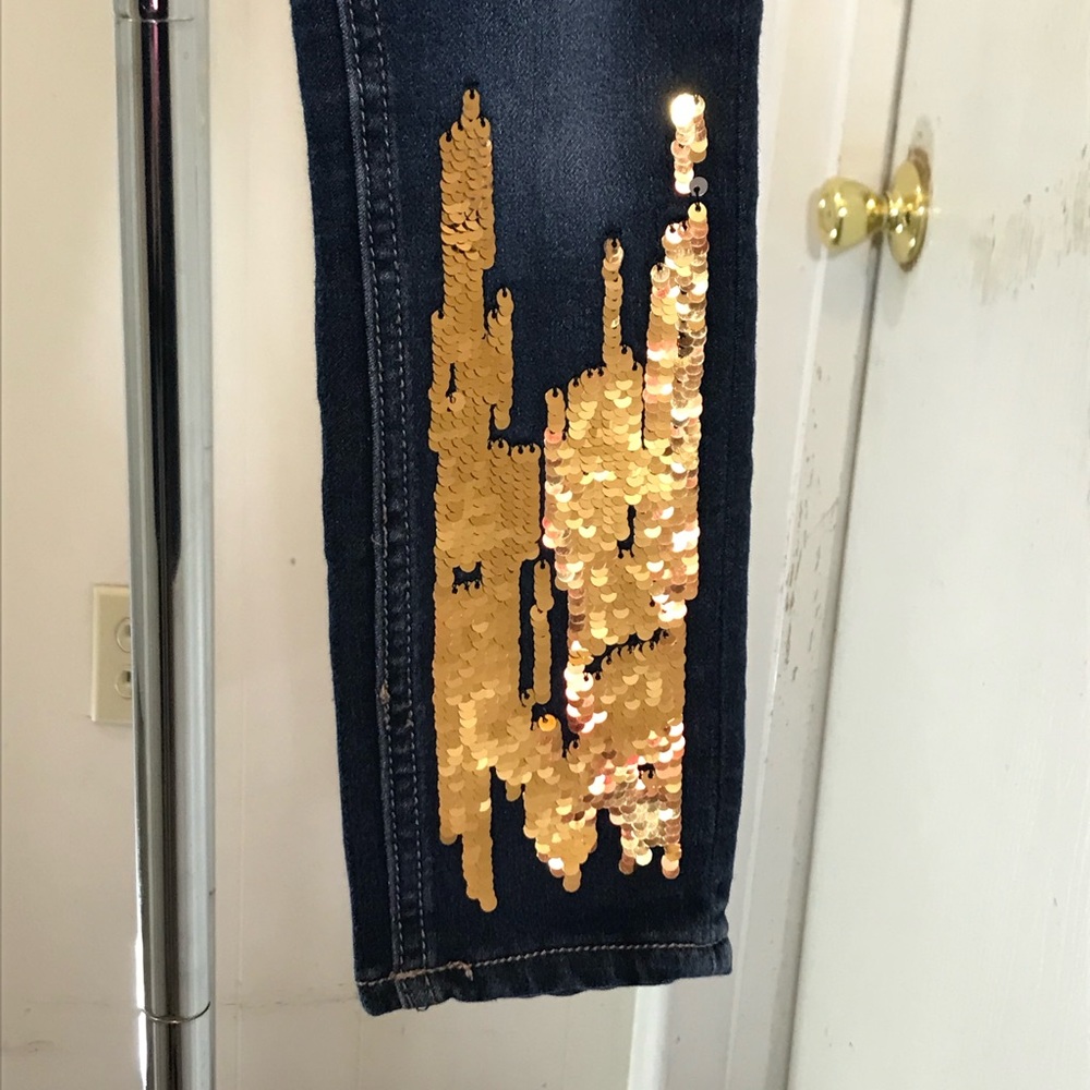 ☀️SALE☀️ Wonder Nation sequined stretch jeans - Picture 2 of 8